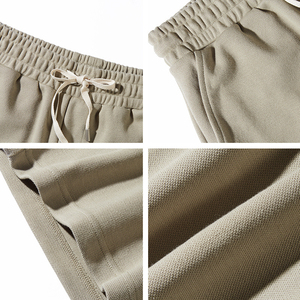 Pantalones Cortos Bermuda de Algodón para Hombre, Pantalones Cortos Deportivos de Corte Holgado con Cierre de Cordón, Ropa Casual de Calle, Transpirable, Cintura Elástica - Product Image 4