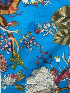 เสื้อคลุมอาบน้ำผ้าฝ้ายทำมือสุดหรูหราลายดอกไม้สีเขียวขุ่นสำหรับผู้หญิง คอวี ทรงเอวสูง น้ำหนักเบา สไตล์กิโมโน สำหรับฤดูใบไม้ผลิและฤดูร้อน - Product Image 3