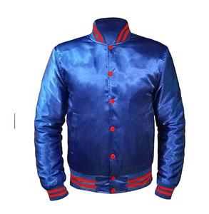 Veste de Baseball en Satin Personnalisé Dernière Conception Style Universitaire Américain Printemps Hiver Couleur Unie Street Wear Veste - Product Image 3