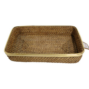 Woven <b>Rattan</b> <b>Storage</b> Home Decor Stylish Wicker Decorative Basket - Product Image 1