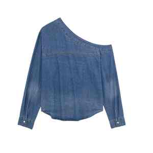 Softened <b>Denim</b> <b>Material</b> Comfortable Long Hours Of Outdoor Activities Street Wears Hot Selling Women <b>Denim</b> Tops - Product Image 2