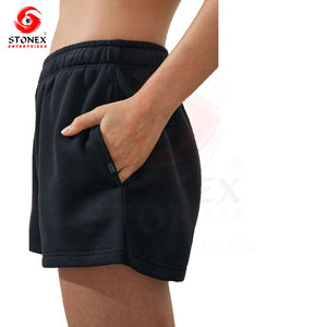 STONEX ENTERPRISES <b>Women's</b> Breathable Athletic Gym <b>Shorts</b> Lightweight Polyester/Cotton Fabric <b>Elastic</b> <b>Waist</b> for Exercise Cross - Product Image 5