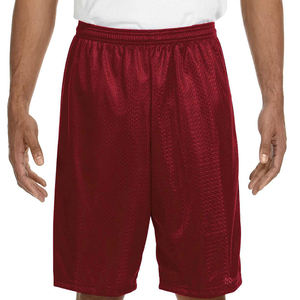 Shorts de baloncesto sublimados personalizados para hombre, pantalones cortos deportivos de malla de color sólido con logotipo personalizado y bolsillos, en venta. - Product Image 1