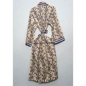 Kimono de Algodón Indio al Por Mayor a Bajo Precio, Fabricante de Kimonos de Algodón con Estampado a Mano, Kimono Largo de Diseñador para Mujer - Product Image 5