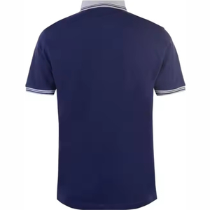 เสื้อยืดแขนสั้นผู้ชายสีดำล้วน คอซิป พิมพ์ลาย ผ้าถักเนื้อนุ่ม 100% คอตตอน ป้องกันรอยยับ สไตล์ไฮสตรีท - Product Image 3