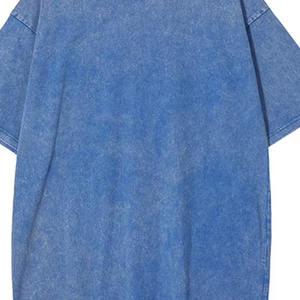 T-shirts unisexes personnalisés pour hommes, bleus, surdimensionnés, en coton 100% tissé, écologiques, respirants, anti-rides, séchage rapide - Product Image 6