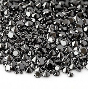 5 Piedras Calibradas Redondas Brillantes de Diamante Negro Natural AAA (0.80–3.00 mm) - Product Image 6