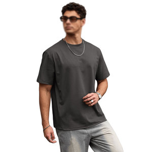 T-shirt Ringer Homme Surdimensionné Sur Mesure, Longueur Standard, Épaules Tombantes, Manches Courtes, Col Rond, Anti-Plis - Product Image 1