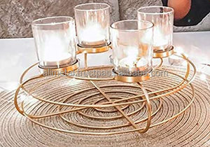 Bougeoir candélabre en aluminium non terni personnalisable innovant pour décor à la maison Table cheminée Spa cadeau - Product Image 4