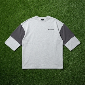 <b>Men's</b> Color Block Oversized T Shirt Crew <b>Neck</b> Layered Long Sleeve Casual Streetwear Cotton <b>Tshirt</b> Relaxed Fit - Product Image 6