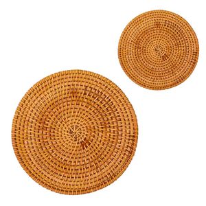 Tendencia en Moda: Platos de Ratán Tejido, Salvamanteles Ecológicos, Decoración Hecha a Mano para el Hogar y Protector de Mesa para Comedor - Product Image 1