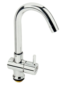 ก๊อกน้ำอ่างล้างหน้าแบบคอหงส์ ทนทาน ชุบโครเมียม น้ำร้อนน้ำเย็น ตัวก๊อกทองเหลือง แข็งแรง ทนทาน ใช้สำหรับห้องน้ำ - Product Image 3