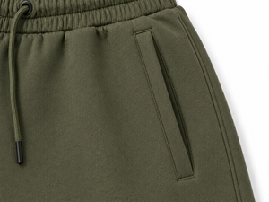 Pantalones Cortos Bermuda de Algodón de Color Sólido para Hombre, Cintura con Cordón, Estilo Casual, Talle Medio, Tejido de Punto, Bolsillos - Product Image 4