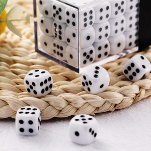 Handcrafted Shimmering Resin <b>Dice</b> <b>Set</b> Black and White with Unique Design for Tabletop From FWE - Product Image 2