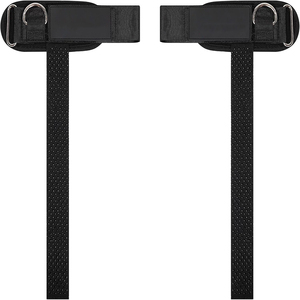 สายรัดข้อมือยกน้ำหนักแบบกำหนดเองได้พร้อมโลโก้และห่วงรูปตัว D สำหรับการฝึกเดดลิฟท์ในฟิตเนส - Product Image 1