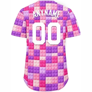Maillot de baseball personnalisé par sublimation, respirant et anti-humidité, pour l'entraînement et les matchs d'équipe - Product Image 2