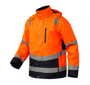 Mens Safety Utility <b>Jacket</b> Reflective Workwear Garment With Comfortable Fit And Functional Storage Pocket Design - Product Image 5