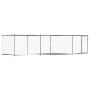 Jaula Grande y Resistente para Perros, Jaula para Mascotas de Acero Galvanizado Gris - Product Image 2