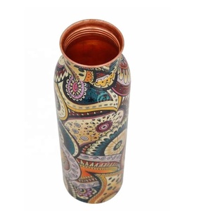 Vente chaude à la main en cuivre bouteille d'eau imprimé ayurvédique cuivre navire pour Yoga pour Drinkware accessoire - Product Image 2