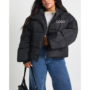 Chaqueta de Plumón Personalizada para Mujer, Abrigo Acolchado de Algodón para Invierno, Cálido, Grueso, Talla Grande, OEM, Ligero, con Bolsillos Laterales, Estilo Burbuja - Product Image 4