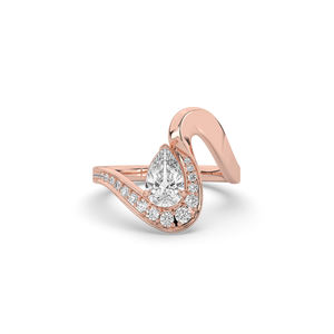Anillo de Diamante Cultivado en Laboratorio de 1.0Ct, Oro Sólido de 14K/10K, Corte Brillante en Forma de Pera, Estilo Único, Joyería Fina para Mujer, Diseño Personalizado, Venta al Por Mayor - Product Image 6