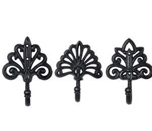 Rustic Metal Wall <b>Hooks</b> With Animal And Floral Designs For Clothing Storage Heavy-Duty Wall Mounted <b>Hooks</b> - Product Image 3