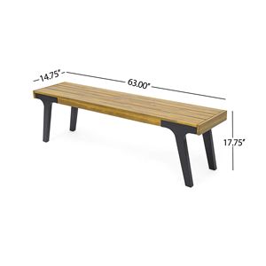 1 Dining <b>Table</b> and 2 Dining <b>Benches</b> <b>Set</b> for Garden Decor - Product Image 6