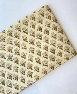 ผ้าฝ้ายพิมพ์ลายด้วยมือ 100% ผลิตด้วยมือที่เมืองชัยปุระ เป็นแบบดั้งเดิม เป็นมิตรกับสิ่งแวดล้อม ระบายอากาศได้ดี - Product Image 3