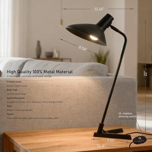 Lámpara de Mesa Industrial Ajustable de Latón para Escritorio, Sala de Lectura y Oficina - Product Image 5