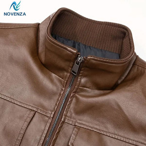 Gilet en cuir pour motard, pour homme, décontracté, hiver, design classique, fermeture éclair, durable, imperméable, léger, gilet tendance pour la conduite - Product Image 6
