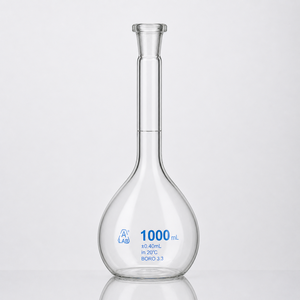 Frasco Volumétrico de Laboratorio Industrial de 1000 ml, Clase A, con Tapón de Polietileno, Certificado USP - Product Image 2