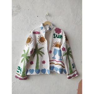 Veste bohème Suzani brodée pour femmes, veste en coton pour femmes, veste à broderie florale - Product Image 1