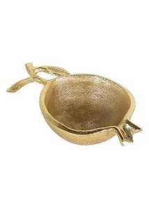 Cuenco de Metal con Forma de Hoja Dorada, Hecho a Mano, Acabado Pulido, Estilo Vintage, Plato Decorativo para Servir, Ideal para Regalo - Product Image 4