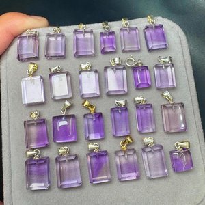 Zahira Gems Women's Vintage Silver Plated 925 Sterling Silver Pendant with Amethyst Side <b>Stone</b> Third Party Certified - Product Image 1