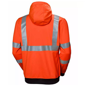 Vêtements de travail d'hiver à manches longues haute visibilité pour la construction, sweats à capuche avec bandes réfléchissantes, vêtements de sécurité, sweats à capuche zippés - Product Image 4