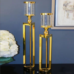 Decoración Navideña de Lujo para el Hogar y Jardín, Candelabro Floral Dorado de Estilo Nórdico, Portavelas de Metal Vintage con Hojas, Moderno - Product Image 5