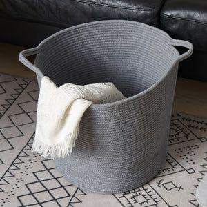 Wisdom Decor Woven <b>Basket</b> with <b>Handle</b> Handcrafted Storage Decorative for Home Organization Living Room Bedroom - Product Image 3