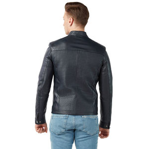 Chaqueta de Cuero 100% Piel de Oveja para Hombre, Personalizable, Nuevo Diseño, Cuello Alto, Estilo Profesional, Manga Larga, Cierre Frontal - Product Image 5