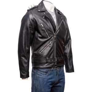 Full Sleeve Solid Pattern Press Button Cuffs 2026 Best Sheepskin <b>Leather</b> <b>Jacket</b> Trendy Stylish Zip Up Real <b>Leather</b> <b>Jacket</b> - Product Image 1