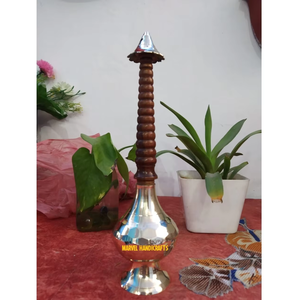 Flacon vaporisateur de parfum en laiton et bois de qualité supérieure Marvel Handicrafts |   Flacon de parfum arabe artisanal, décoratif et luxueux - Product Image 2