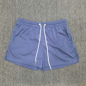 Shorts de course en mesh pour hommes, taille élastique, séchage rapide, 100 % polyester, motif étoiles et éclairs, logo personnalisé - Product Image 2