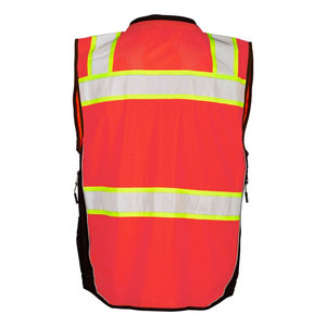 Workwear High Visibility Winter Security Zipper Vest <b>Jackets</b> Construction Safety Reflective Tape <b>Worker</b> Vest For Sale - Product Image 3