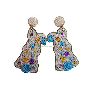 ต่างหูลูกปัดชุบทองสำหรับงานแต่งงาน - Product Image 5