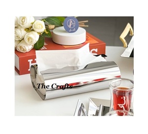 Boîte à mouchoirs au design avantageux, en fer, couleur beige, porte-serviettes pour usage spécial Ramadan, qualité de luxe, boîte à mouchoirs de table - Product Image 4
