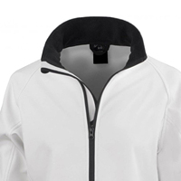 Veste unisexe blanche en polyamide, imperméable, à capuche, épaisse, coupe-vent, fermeture éclair quart de tour, coupe régulière, pour l'hiver et les activités de plein air