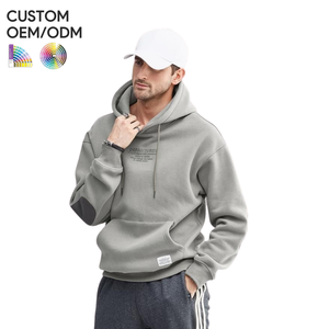 Sweat-shirt à capuche pour homme, hiver, OEM ODM, haute qualité, coton biologique BCI, molleton écologique, imperméable, brodé, surdimensionné - Product Image 6