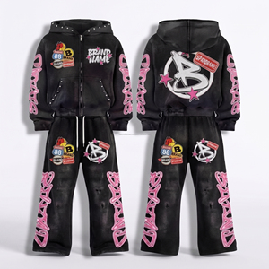 ชุดวอร์มฮิปฮอปแบบสบายๆ เป็นมิตรกับสิ่งแวดล้อม  ทรงปกติ ระบายอากาศได้ดี เหมาะสำหรับฤดูหนาว มีฮู้ดและกระเป๋าเสื้อ - Product Image 2