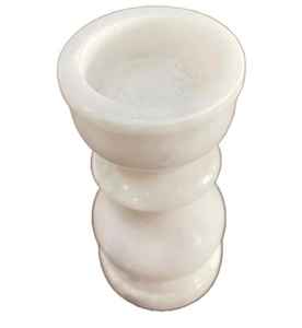 Porte-bougies en marbre blanc de qualité supérieure |   Décorations de Noël et de mariage faites à la main |   Centre de table en pierre naturelle résistant à la chaleur - Product Image 4