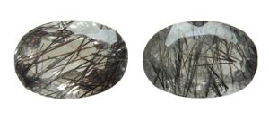 6*4 มม.รูปไข่ตัดควอตซ์สีดําเหลี่ยมเพชรพลอยหลวมปรับเทียบขนาดขายส่งราคาโรงงานจํานวนมากธรรมชาติสีดํา Rutilated ควอตซ์ - Product Image 5