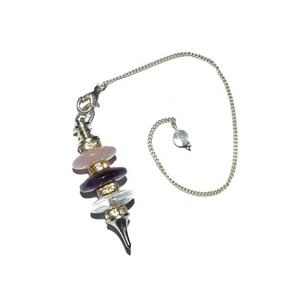 Pendule en cristal Rose naturel, vente en gros, pendule de guérison pour radiesthésie - Product Image 3